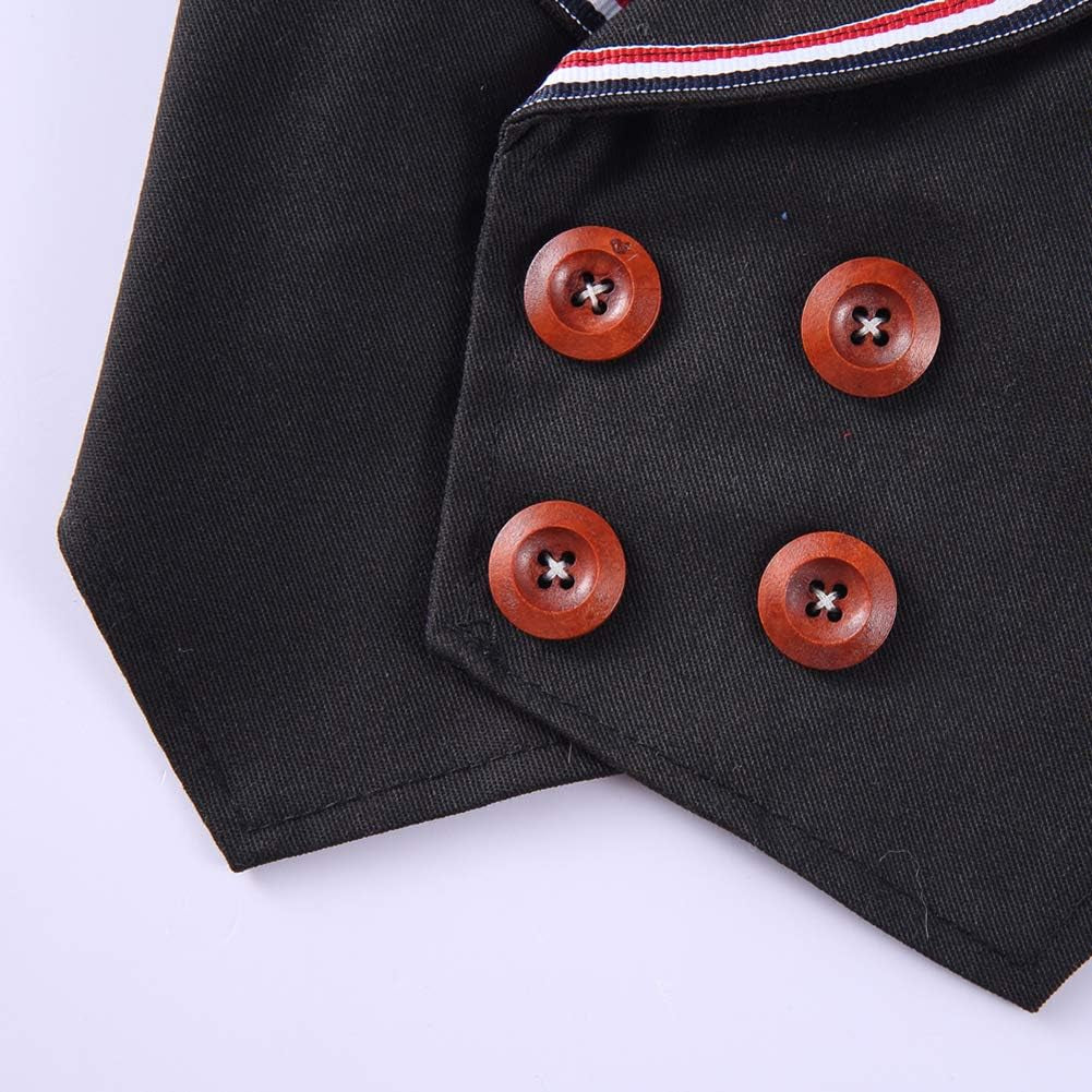 Fashion Couture - Formal Tuxedo with Bow Tie for Small Dog Teddy Chihuahua Bichon Frise Black XL